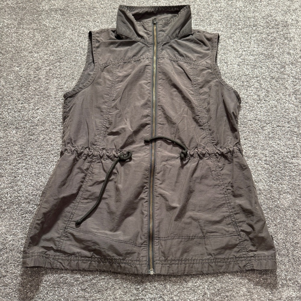 Columbia Utility Vest Women M Gray Nylon Hiking Gorpcore Outdoor Layering Hike
